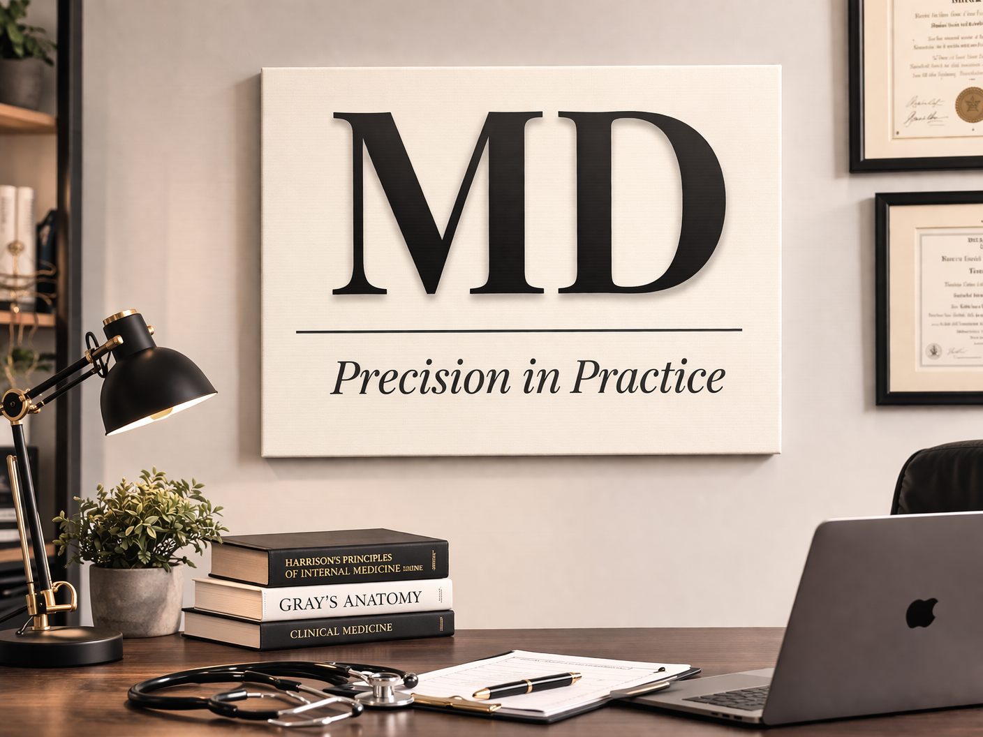 MD 'Precision in Practice' Stretched Canvas Wall Art