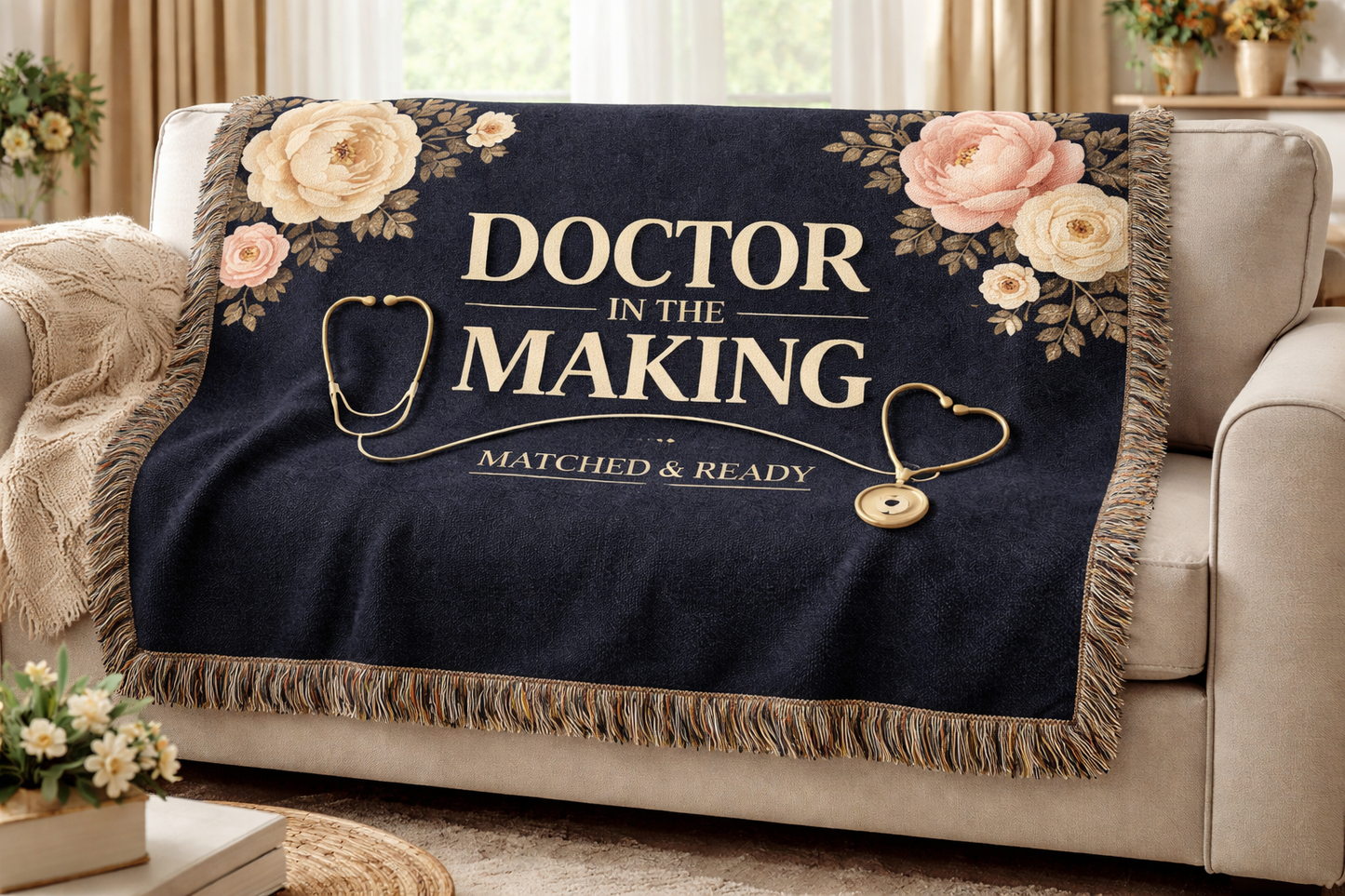 Doctor in the Making Woven Blanket – Doctor in the Making Announcement Throw