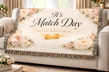 It's Match Day Woven Blanket — 'The Next Chapter Begins' Cozy Throw for Match Day Celebrations