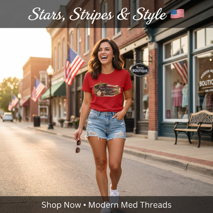 Patriotic "Stars, Stripes & Style" Tee