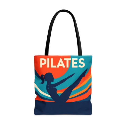 Pilates Silhouette Tote Bag – Colorful Fitness Gym Tote