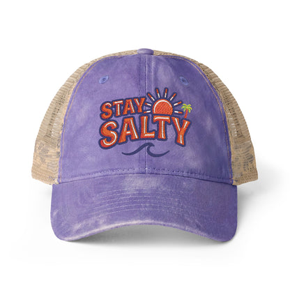 Stay Salty Women's Washed Mesh-Back Cap