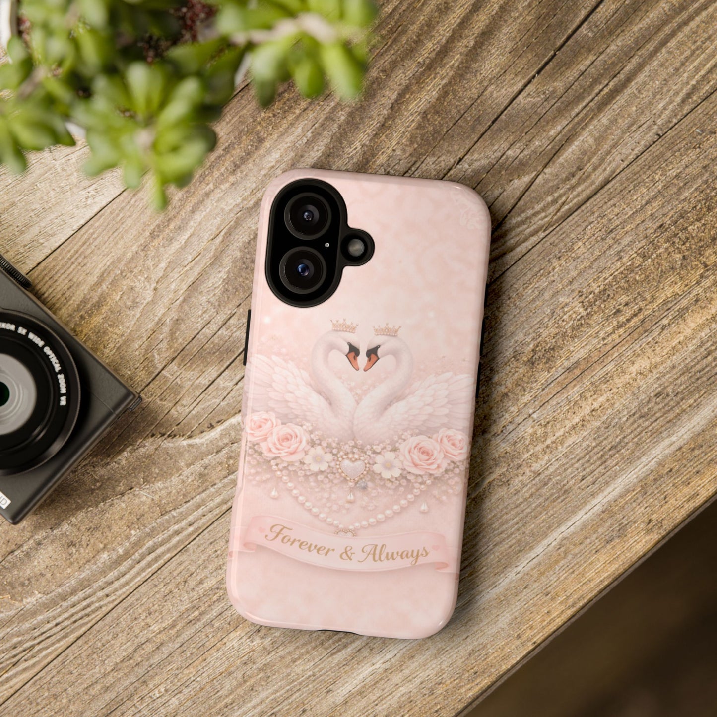 Romantic Swan 'Forever & Always' Phone Case