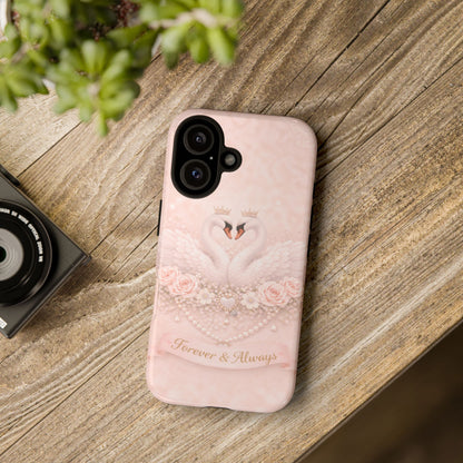 Romantic Swan 'Forever & Always' Phone Case