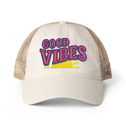 Good Vibes Women's Washed Mesh-Back Cap