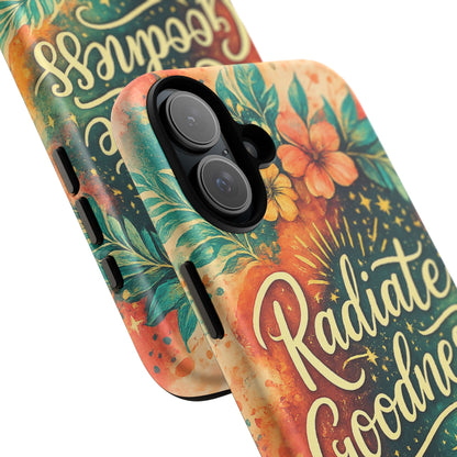 Radiate Goodness Floral Phone Case — Protective Tough Case