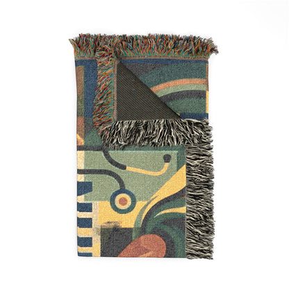 Nurse Practitioner Woven Blanket — Cozy NP Throw with Caduceus & Stethoscope Design