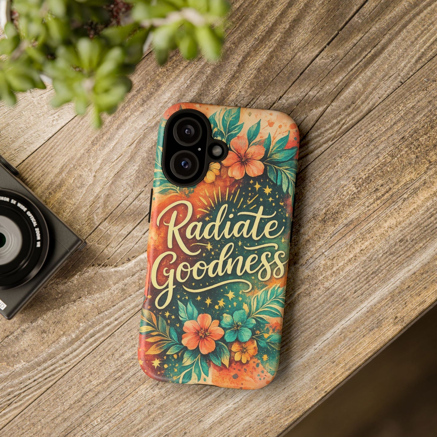 Radiate Goodness Floral Phone Case — Protective Tough Case