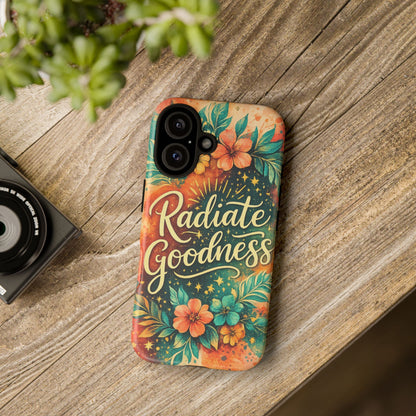 Radiate Goodness Floral Phone Case — Protective Tough Case