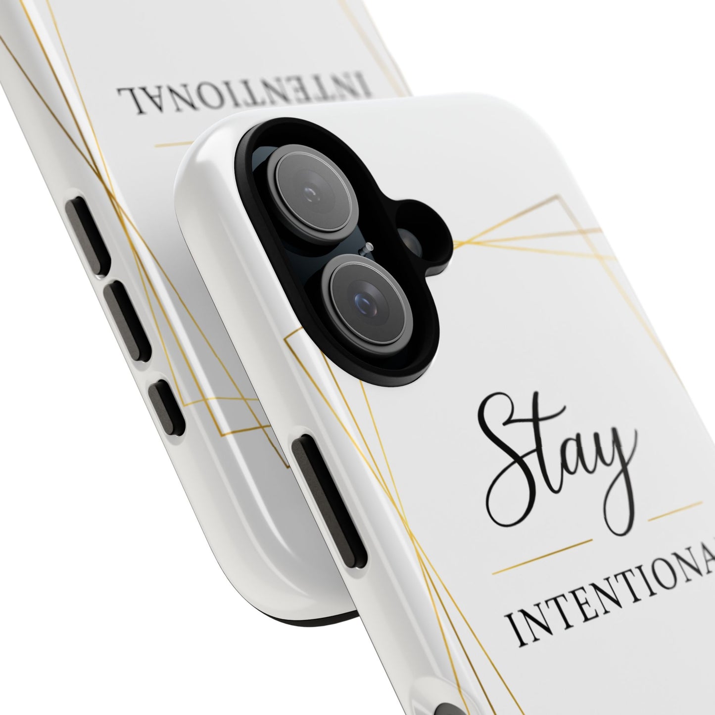 Stay Intentional Phone Case — Minimal Motivational Protective Cover