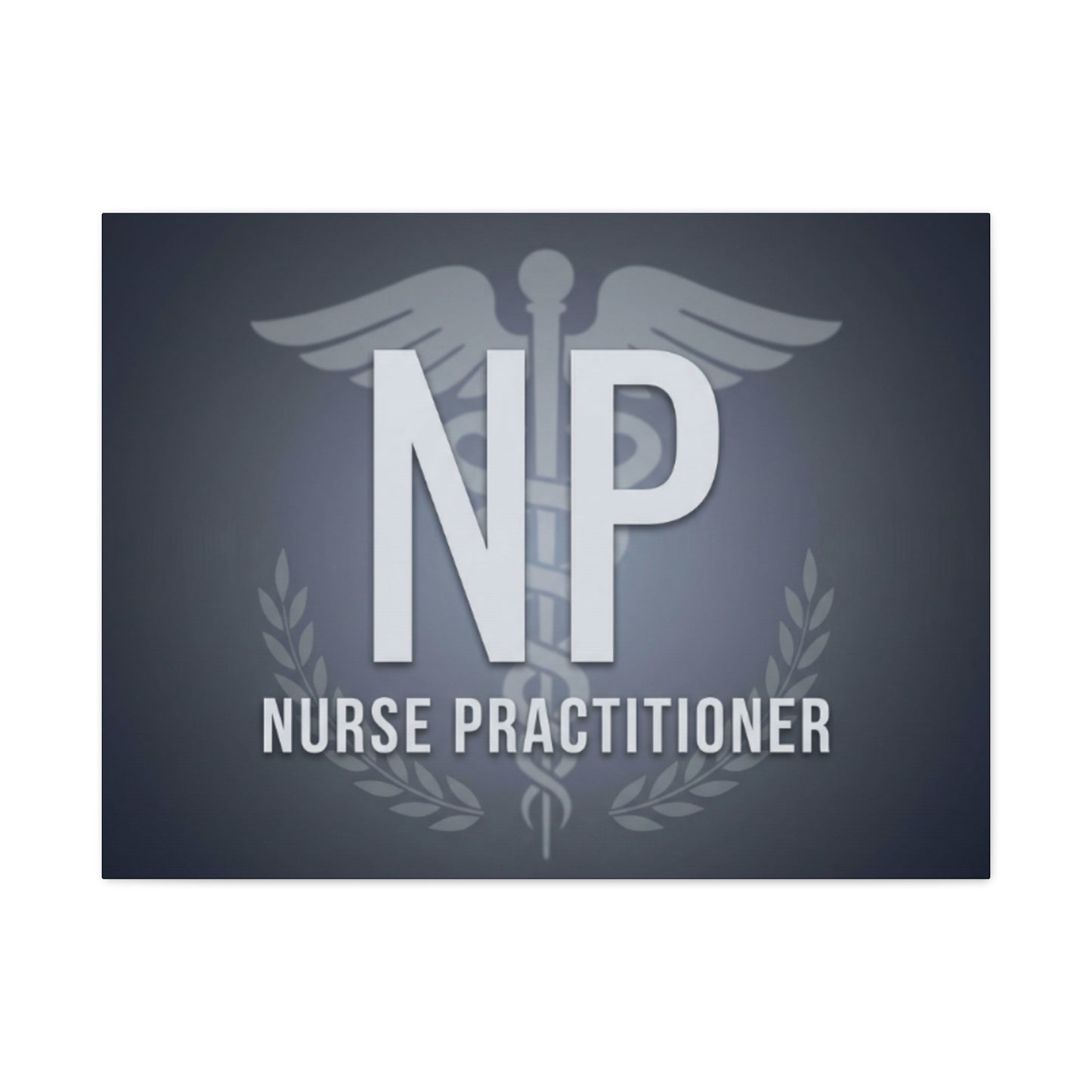Nurse Practitioner Canvas Wall Art — NP Caduceus Medical Decor