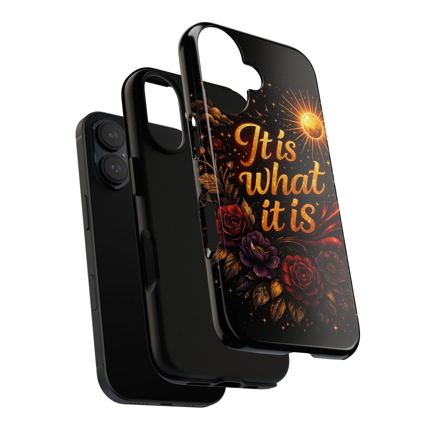 It Is What It Is Phone Case — Vintage Floral Sun Protective Cover