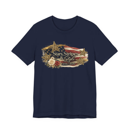 Patriotic "Stars, Stripes & Style" Tee