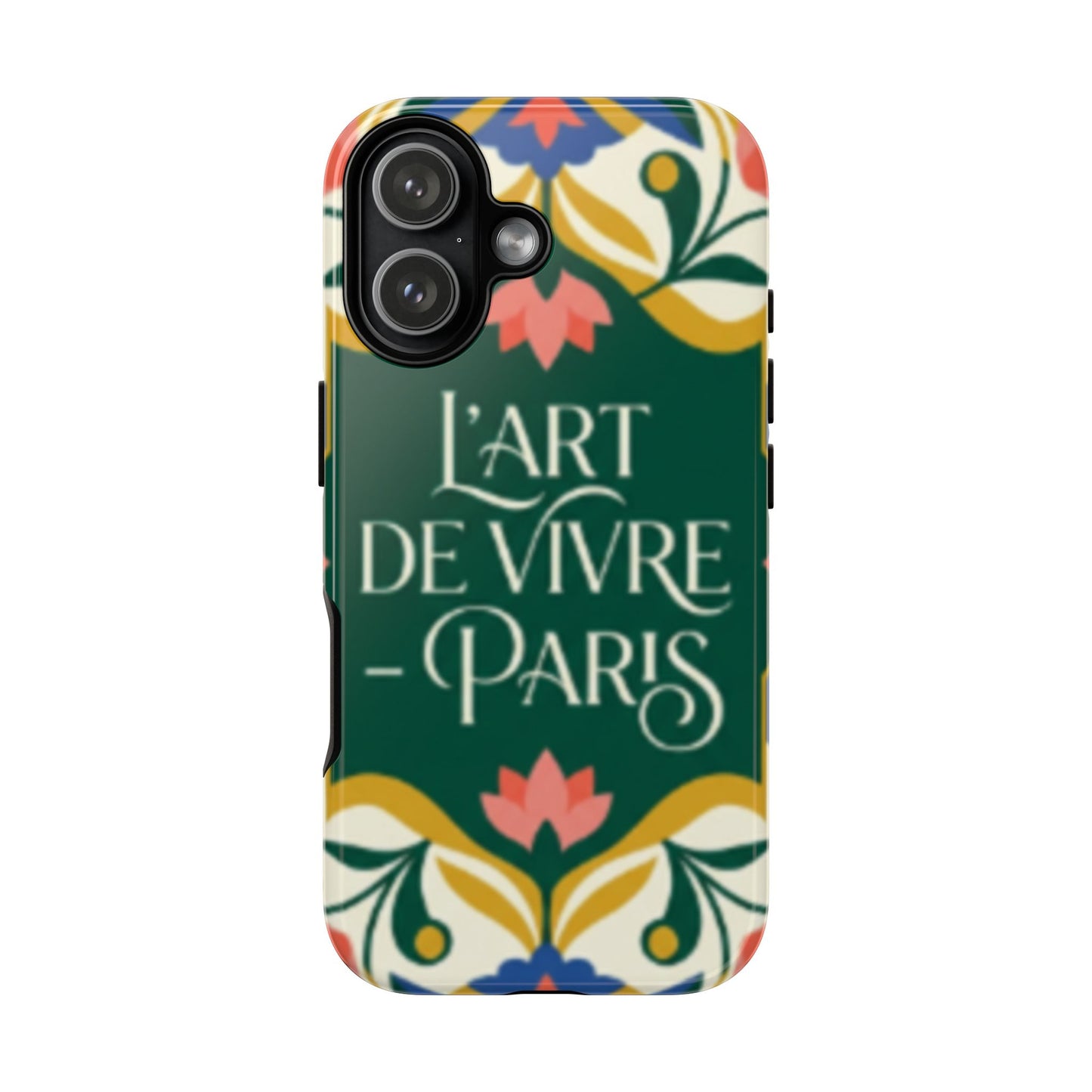 Parisian Floral Tough Phone Case — “L'Art de Vivre Paris” Protective Phone Cover