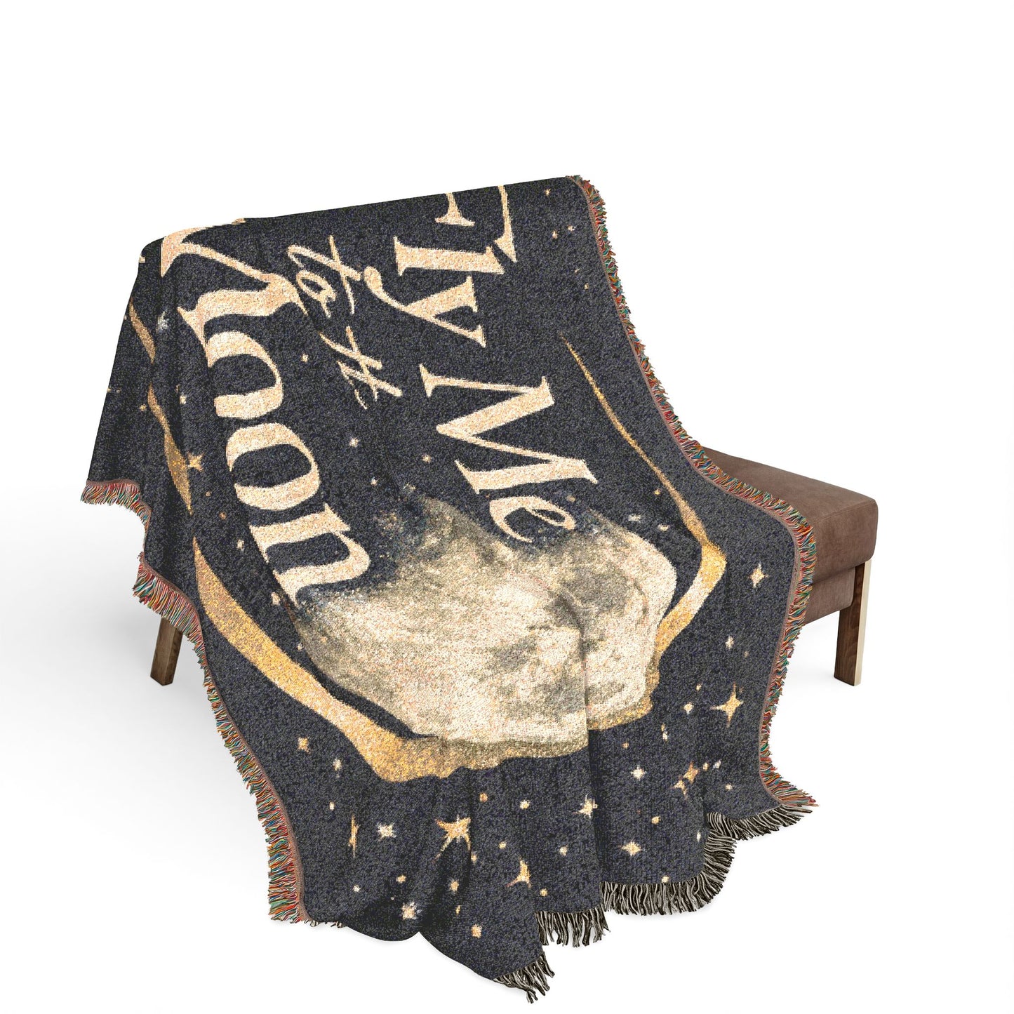 Fly Me to The Moon Celestial Moon Woven Blanket