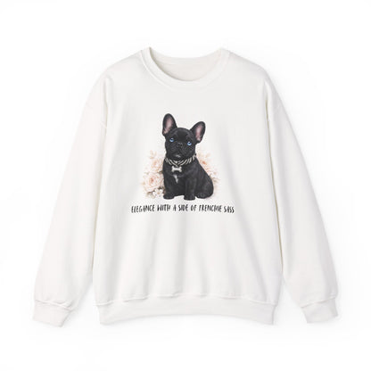 Frenchie Mom Crewneck Sweatshirt – Black French Bulldog Illustration