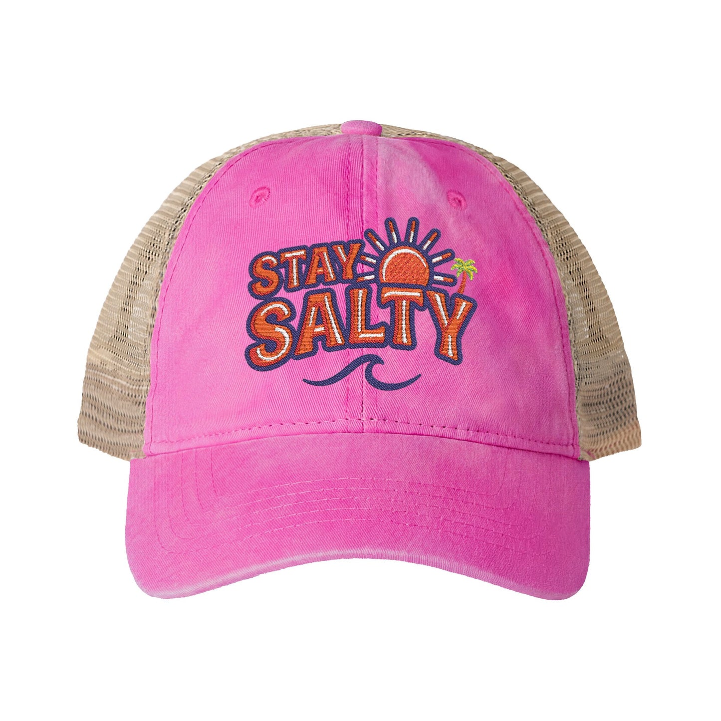 Stay Salty Women's Washed Mesh-Back Cap