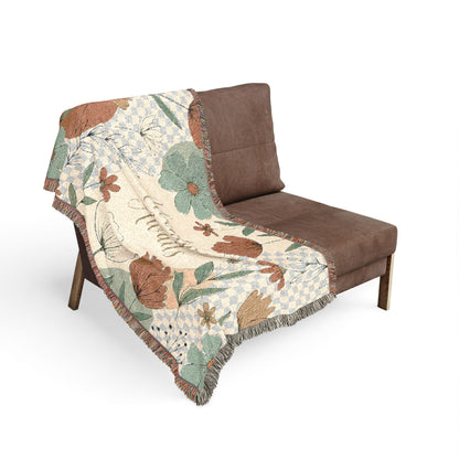Adventure Awaits Floral Woven Blanket