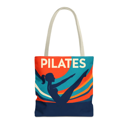 Pilates Silhouette Tote Bag – Colorful Fitness Gym Tote