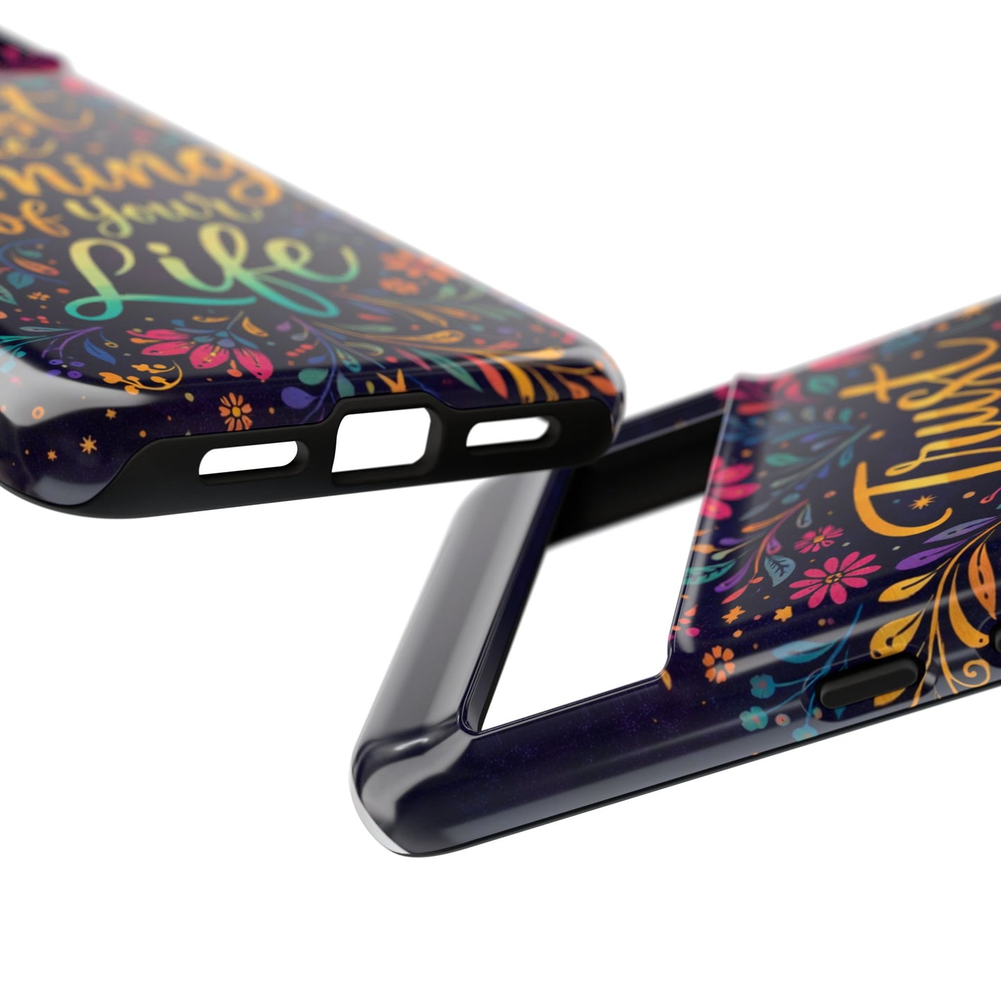 Inspirational Floral Phone Case — "Trust the Timing of Your Life"
