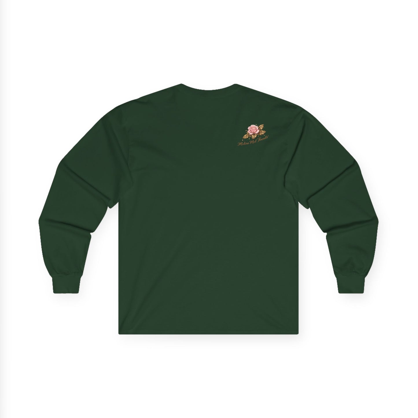 Long Sleeve Tee — "Love More Worry Less" Floral Inspirational Shirt