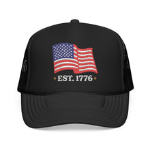 American Flag Trucker Hat - "EST. 1776" Patriotic Foam Cap