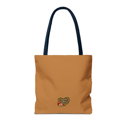 Wild Heart Leopard Rose Tote Bag – Floral Animal Print Shopper