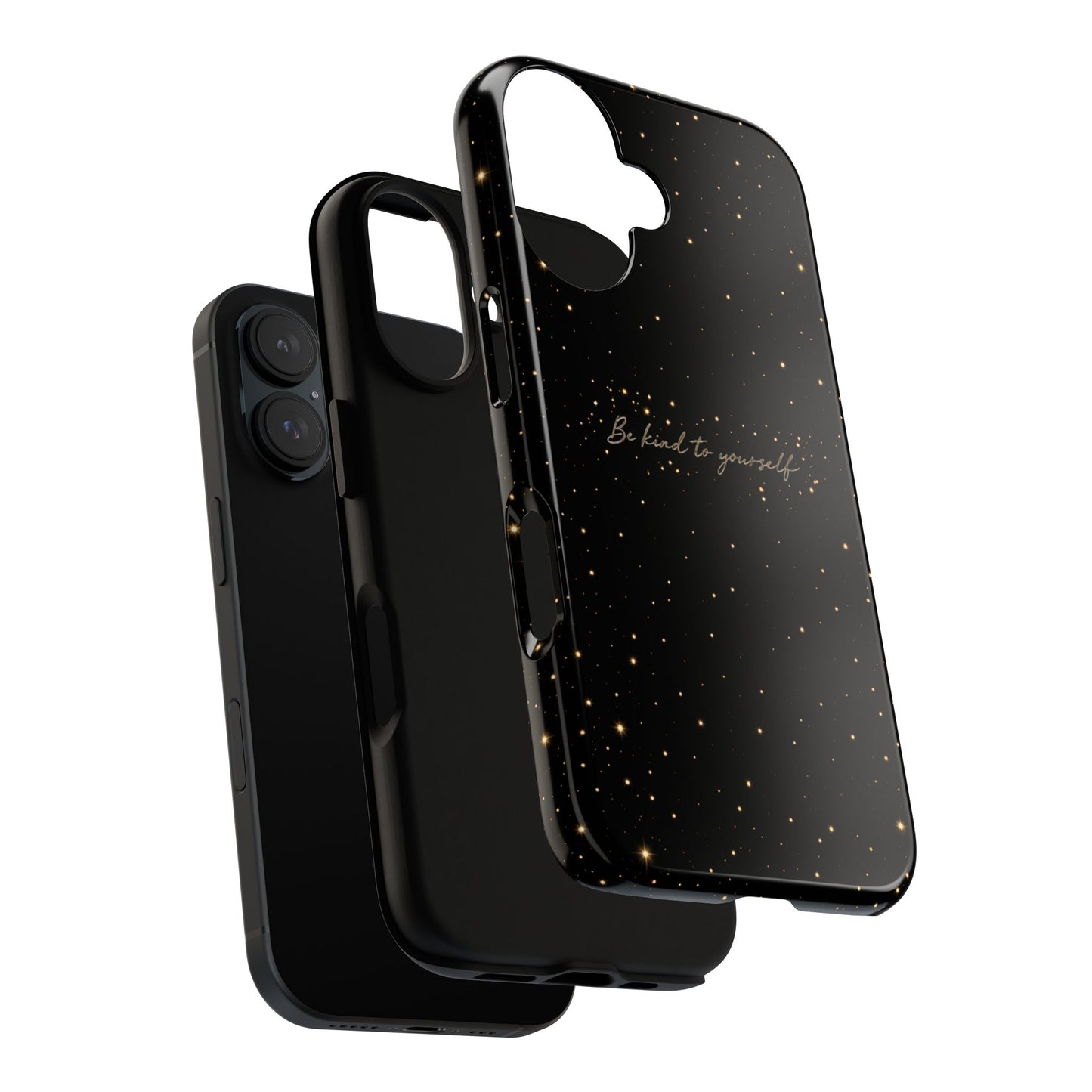 Tough Cases — 'Be Kind to Yourself' Black Speckled Protective Phone Case