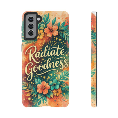 Radiate Goodness Floral Phone Case — Protective Tough Case
