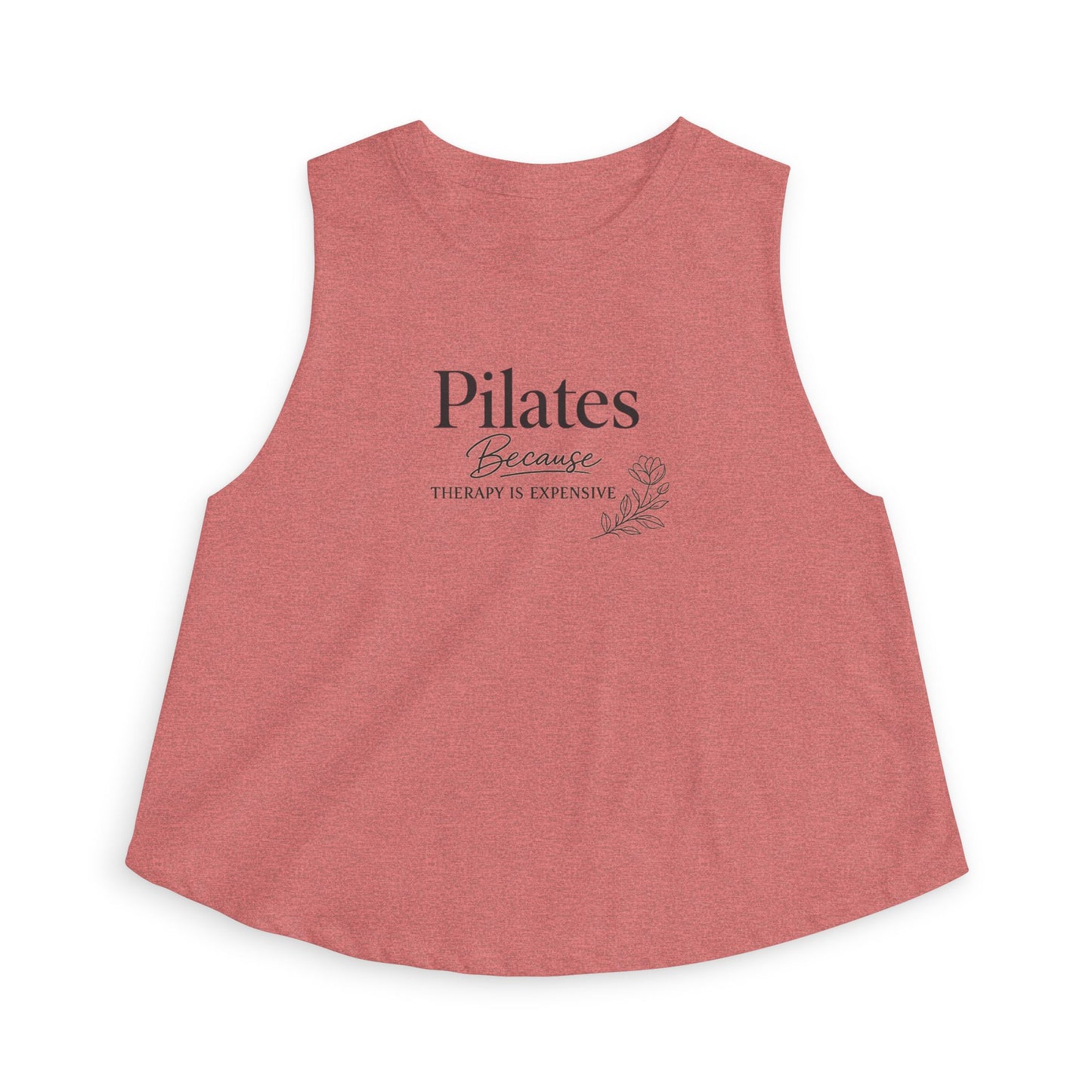 Pilates Crop Top — "Because Therapy Is Expensive" Women's Workout Tank