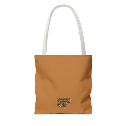 Wild Heart Leopard Rose Tote Bag – Floral Animal Print Shopper