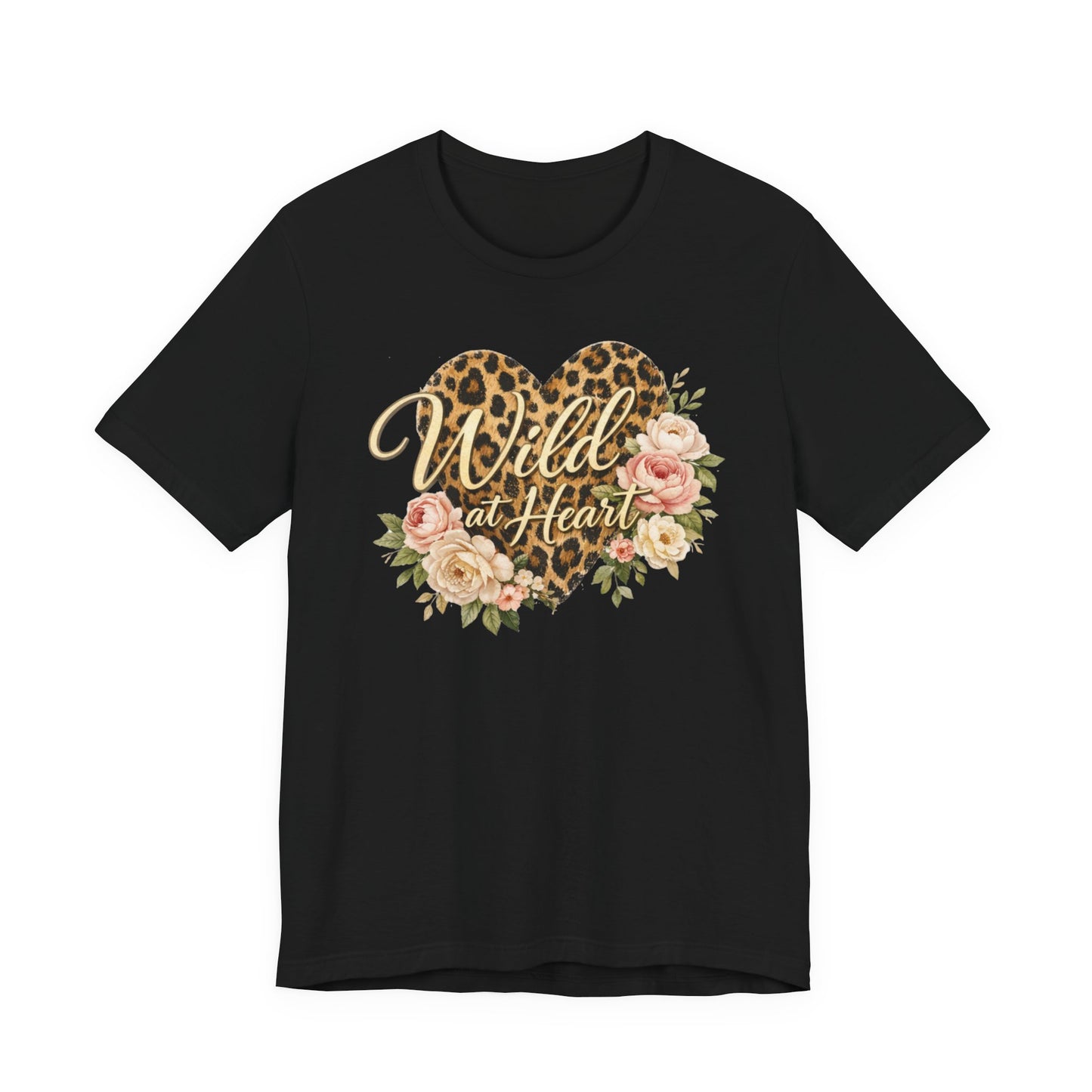 Wild at Heart Leopard Heart T-Shirt — Floral Graphic Tee