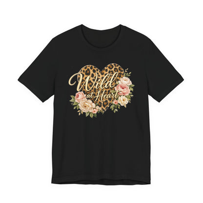 Wild at Heart Leopard Heart T-Shirt — Floral Graphic Tee