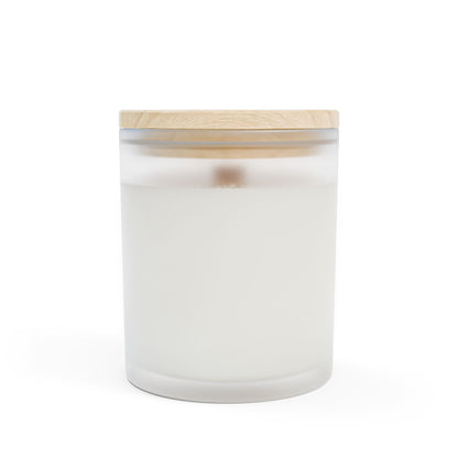 Nurse Practitioner Frosted Glass Candle — Elegant Leopard Floral 11oz