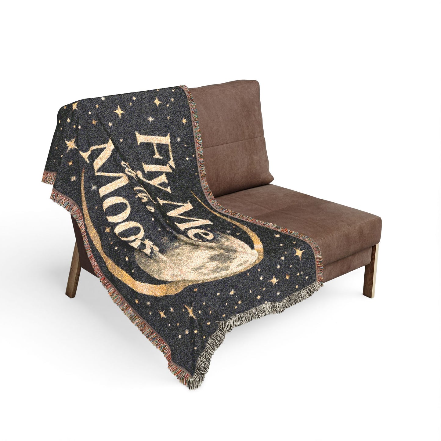 Fly Me to The Moon Celestial Moon Woven Blanket
