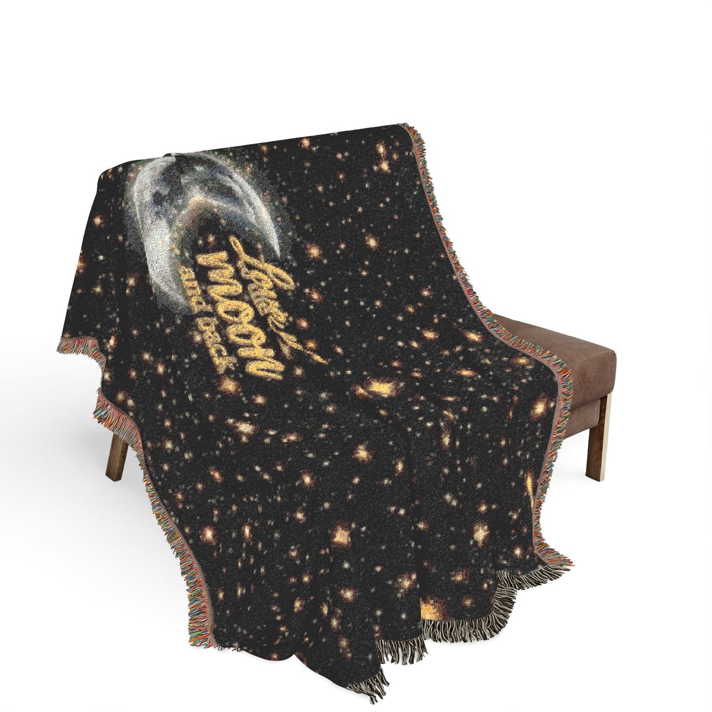 Moonlight Cozy Woven Blanket — "Love You to the Moon and Back" Starry Throw