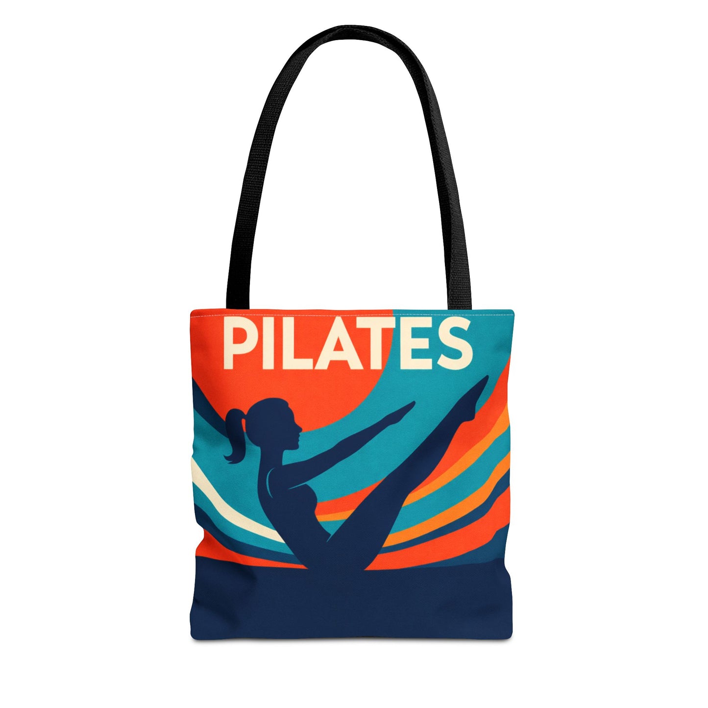 Pilates Silhouette Tote Bag – Colorful Fitness Gym Tote