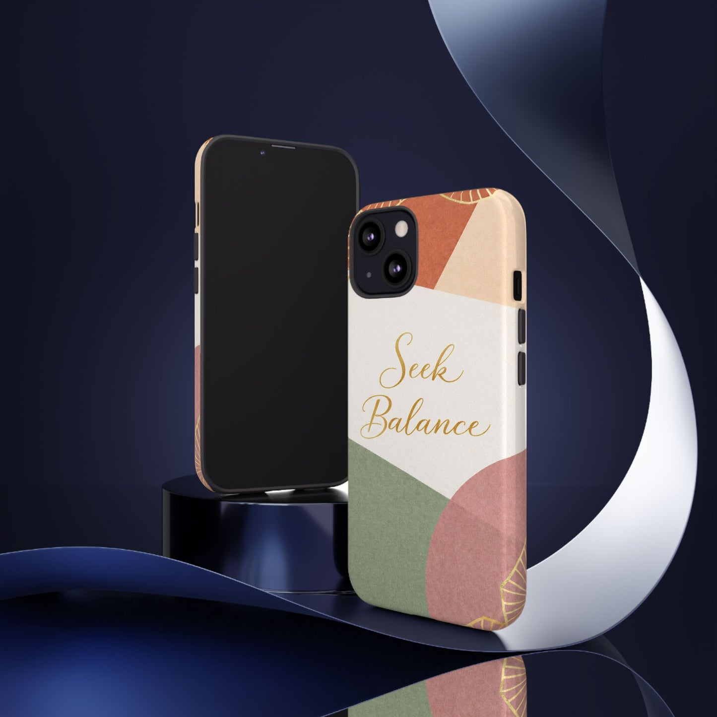 Seek Balance Phone Case — Abstract Geometric Tough Case