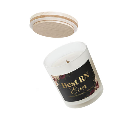 Frosted Glass Candle — "Best RN Ever" Appreciation Scented Candle (11 oz)