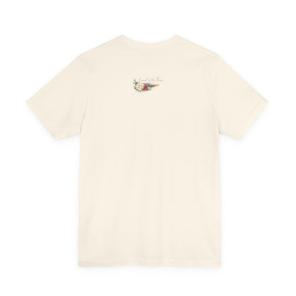 Patriotic Floral Tee — “Land of the Free” Short Sleeve Shirt