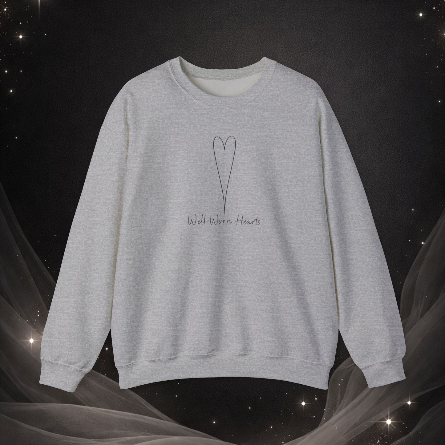 Well Worn Hearts Minimal Heart Crewneck Sweatshirt