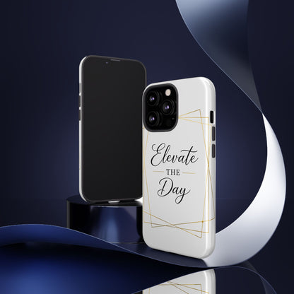 "Elevate the Day" Minimal Gold Geometric Protective Case / Phone Case -