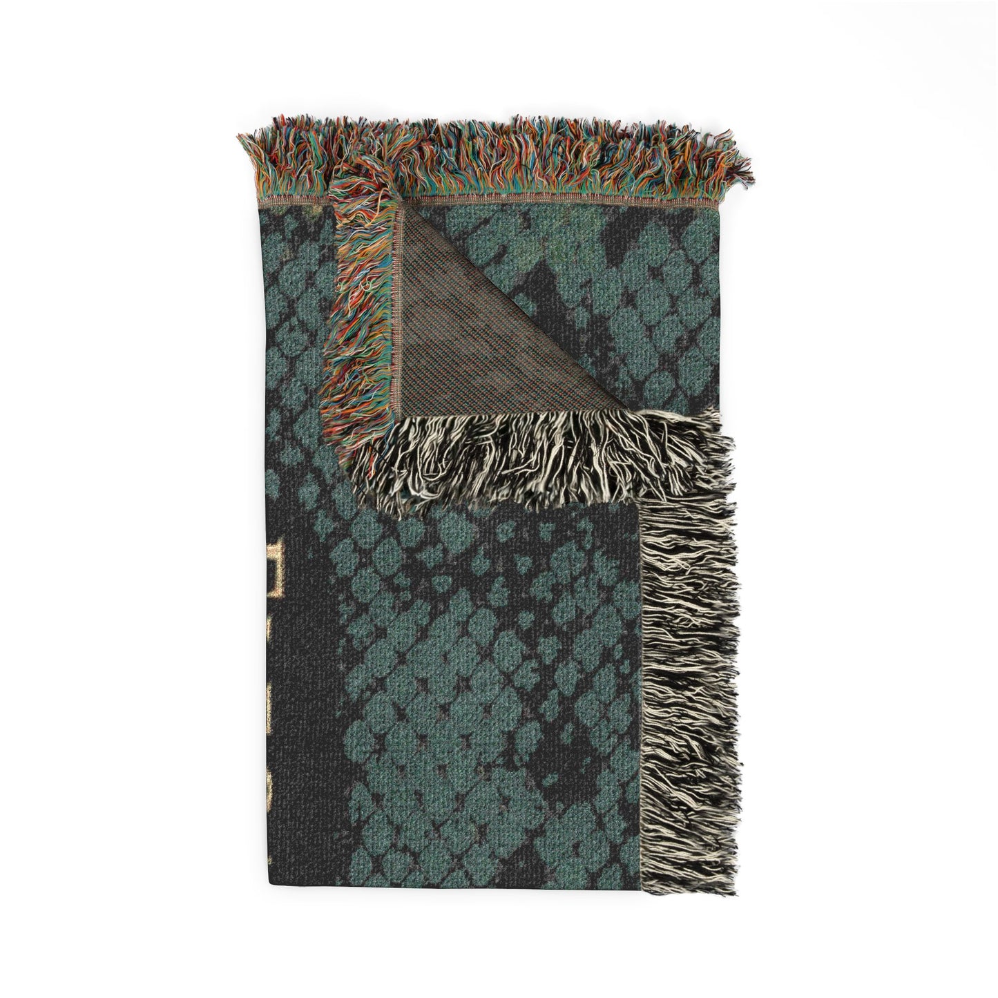 Elegantly Unavailable Snake Print Woven Blanket — Luxe Throw for Stylish Home & Gifts