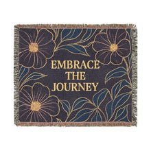 Embrace The Journey Woven Blanket — Floral Inspirational Throw