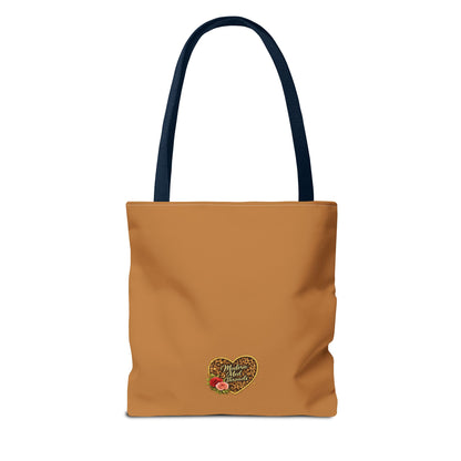 Wild Heart Leopard Rose Tote Bag – Floral Animal Print Shopper