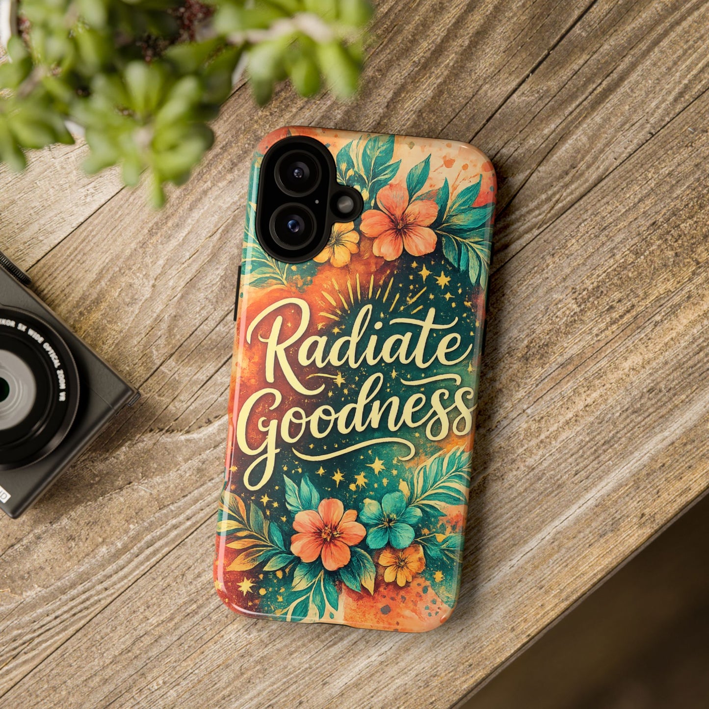 Radiate Goodness Floral Phone Case — Protective Tough Case