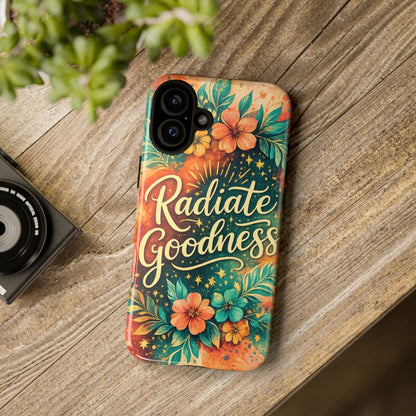 Radiate Goodness Floral Phone Case — Protective Tough Case
