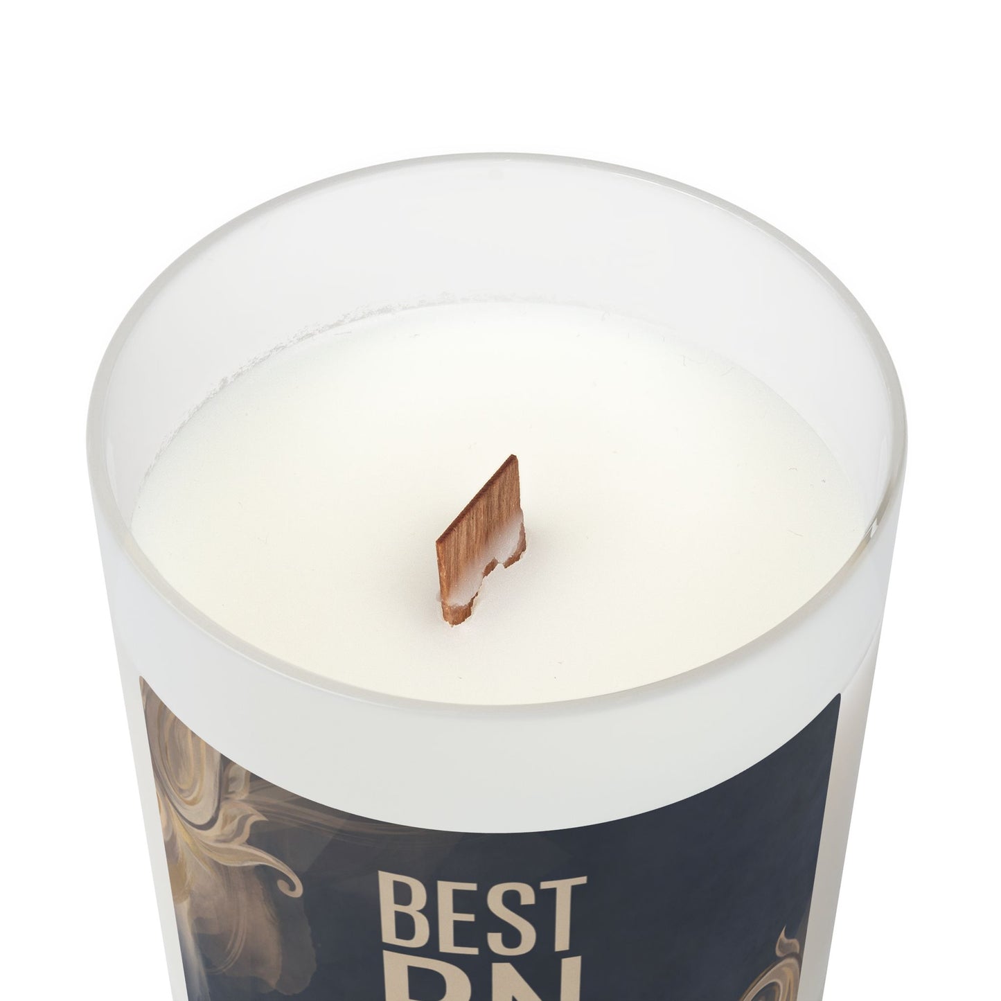 Frosted Glass Candle – “Best RN Ever” Scented Gift for Nurses (11 oz)