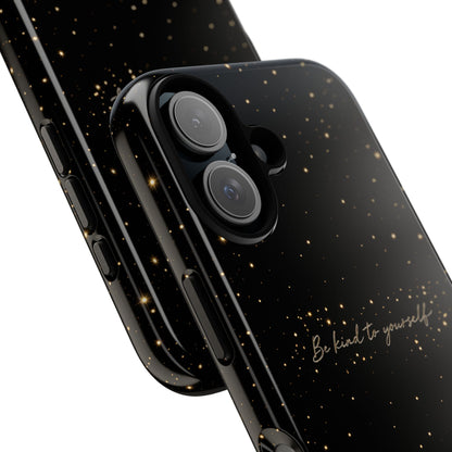 Tough Cases — 'Be Kind to Yourself' Black Speckled Protective Phone Case