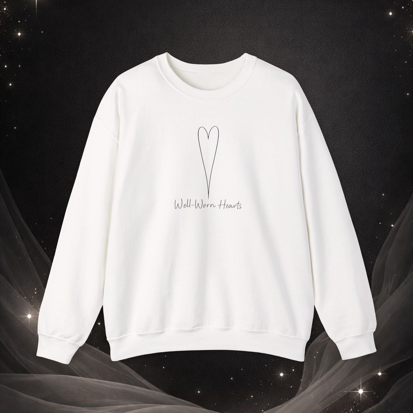 Well Worn Hearts Minimal Heart Crewneck Sweatshirt